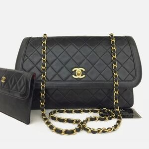 CHANEL Lambskin Crossbody Bag W/ Wallet